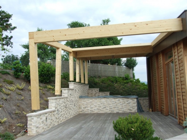 Nadstrešek Medvode -  pritrditev idefix stf 748 -  sika cementno lepilo